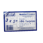 TARJETAS RAYADA GRIS 3 X 5 BIBLIOGRAFICA C/100